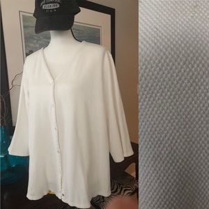 Like new Denim&Co white textured jacket